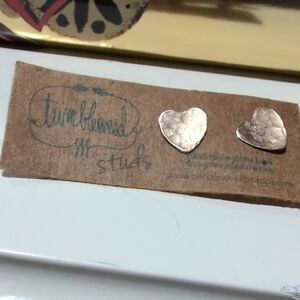 NWT Handmade Earrings - Heart Studs 💛💛